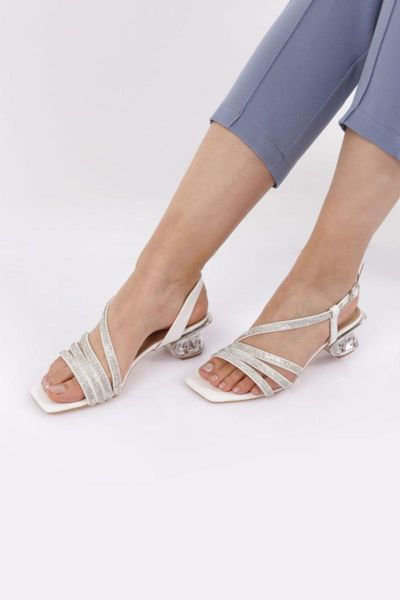 

sandals women's white blunt nose crystal cubic zirconia cross strappy heels 1115, Black