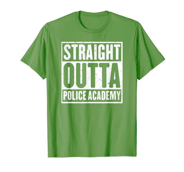 

the official "straight outta police academy" funny t-shirt, White;black