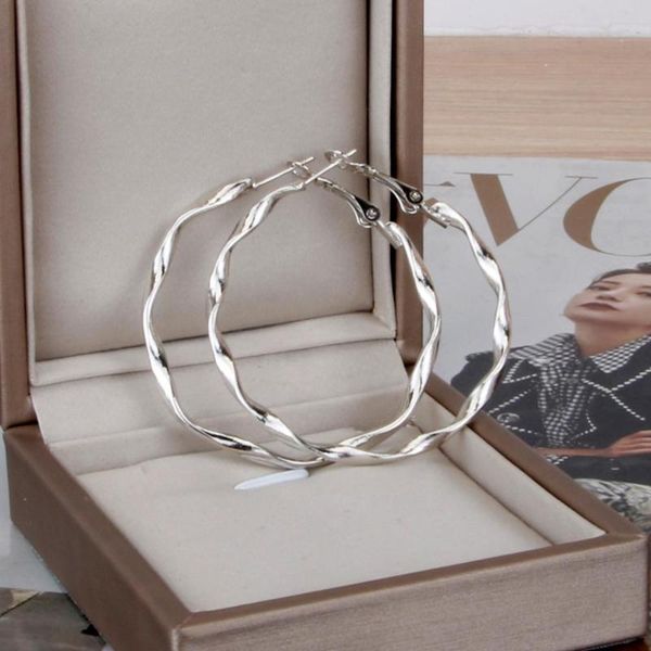 

hoop & huggie gold color small round earring for women whirl wave zinc alloy fashion jewelry wholesale ear accessories 2021, Golden;silver