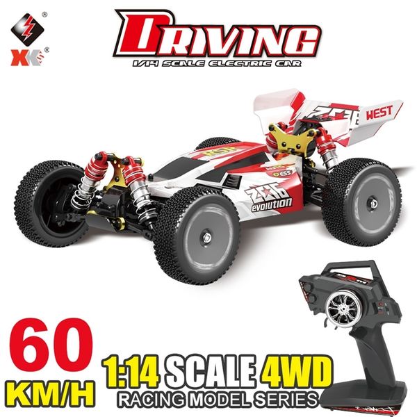 Wltoys 144001 1/14 2,4 G 4WD High Speed Racing RC Auto Fahrzeugmodelle 60 km/h Off Road Drift Kinder Kinder Spielzeug Geschenk Maschine 220315