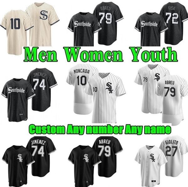 

chicago men women youth white sox 2021 city connect southside jerseys craig kimbrel gavin sheets jose abreu tim anderson moncada eloy jimene, Blue;black