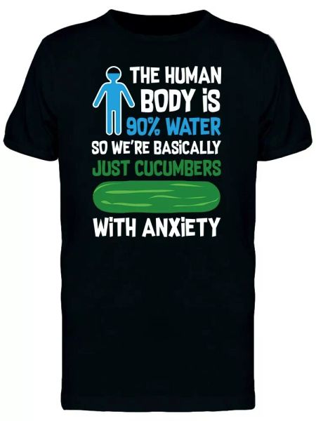 

Anxious Cucumbers Men's Tee -Image by Shutterstock, White;black