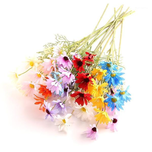 

decorative flowers & wreaths 1pc artificial daisy silk fake chamomile stamen small wedding home table decor1