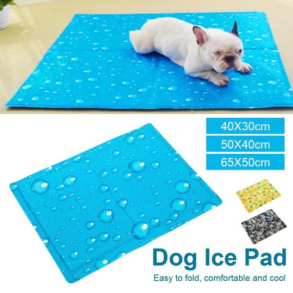 

kennels & pens pet cold gel pad pvc heat relief cat cartoon pictures cool down dog cooling mat cushion non toxic puppy bed soft