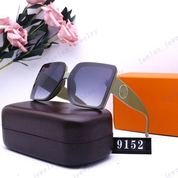 

l60-9152 designer sunglass women's fashion classic large frame sunglasses lens leg logo with box, White;black