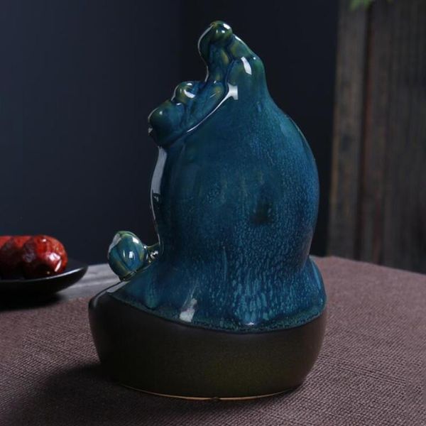 

fragrance lamps ceramic backflow waterfall incense burner holder handicraft incenser a9lb