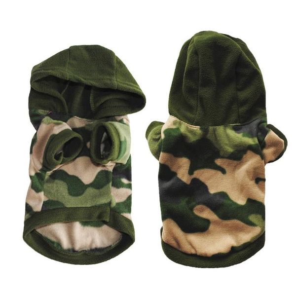 

dog apparel 2021 cool pet puppy camouflage warm sweatershirt hoodie pullover clothes