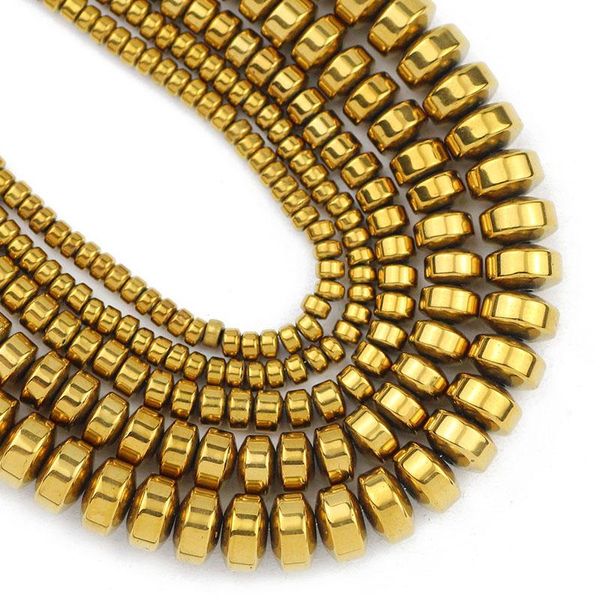 

other gold flat cylinder round hematite natural stone 3/4/6/8mm spacers loose beads for jewelry making diy bracelet necklace findings