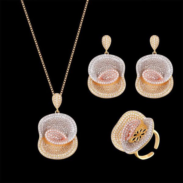 

earrings & necklace zlxgirl jewelry brand dubai gold color wedding set for women gifts perfect chian pendant and earring ring bijou, Silver