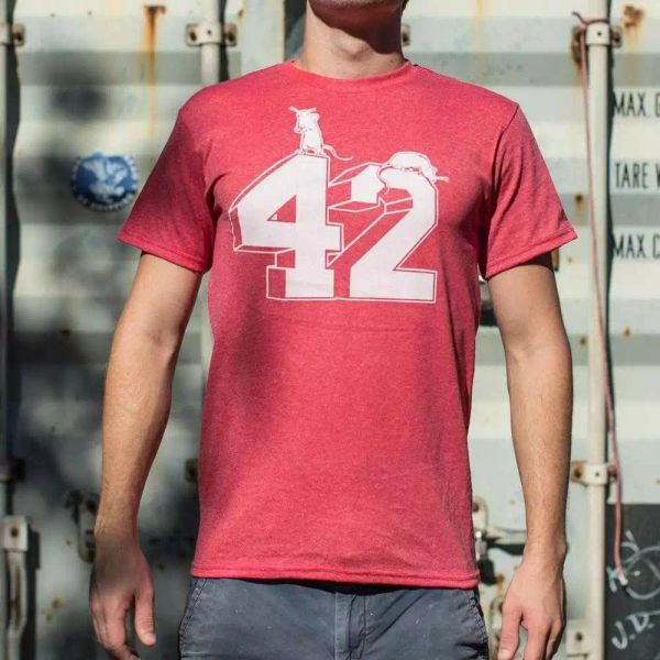 

forty two t-shirt | short sleeve graphic tee, White;black