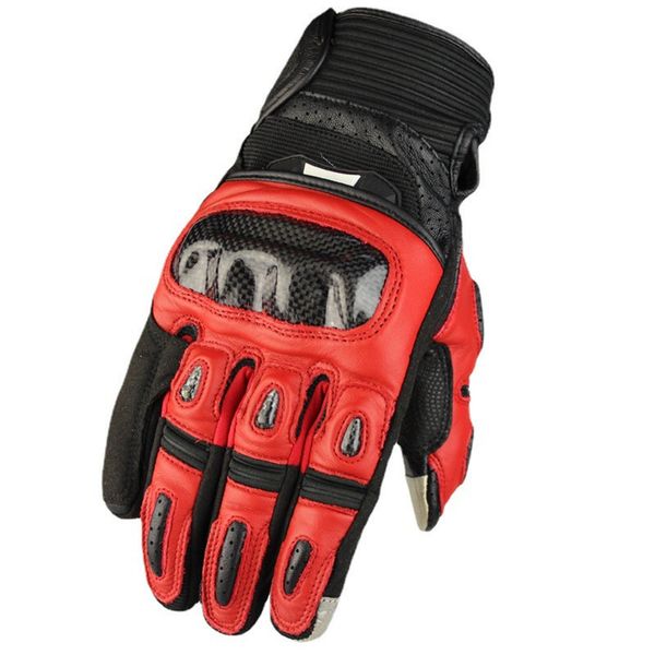 

luxury leather warm gloves outdoor glove touch screen motorcycle mittens non slip hiking mitten, Black