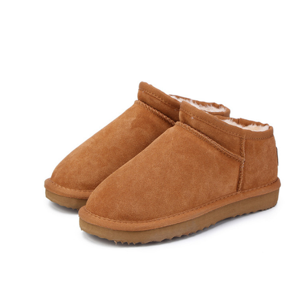 

boots gyxs women australia classic style snow winter warm leather flats warterproof high-quality ankle large size, Black