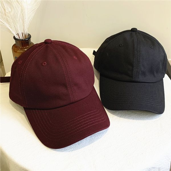 

japanese pure color baseball cap women's version korean version simple student versatile baseball cap casual glossy cap men's, Blue;gray