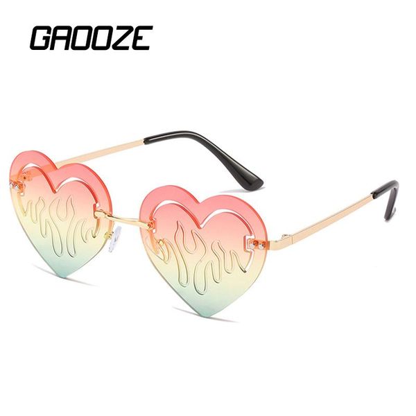 

sunglasses gaooze 2021 fashion irregular heart designer sun glasses cute retro part with hearts yj059, White;black