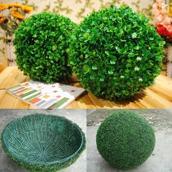 

decorative flowers & wreaths portable excellent hanging fake plant grass ball supplies practical artificial fine texture for yard