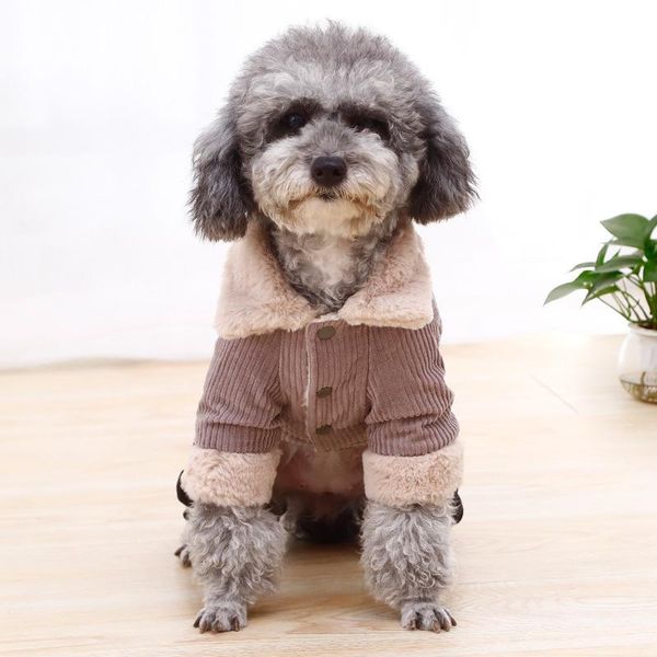 

dog apparel clothes pet products large batch 3 kinds of corduroy suits double thickened drop