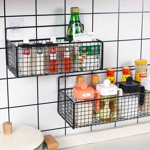 

hooks & rails bathroom racks, kitchen wall hangings, perforated spice rack storage baskets, iron toilet items with