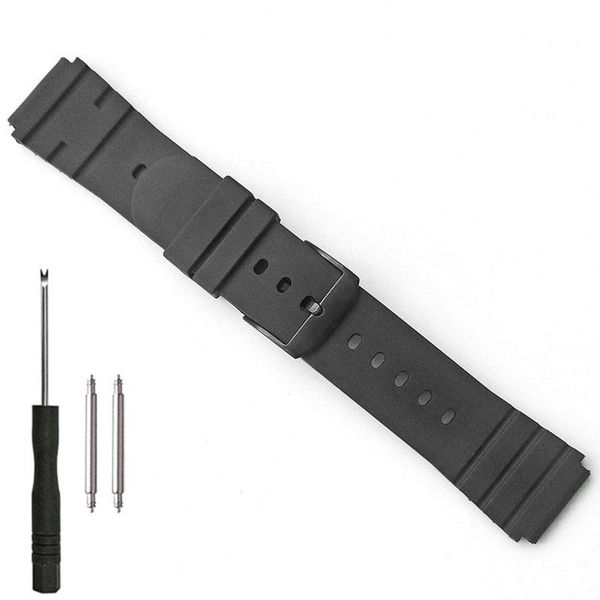 

watch bands 21mm black pu rubber band strap for 3001 3001.bo 3901, Black;brown