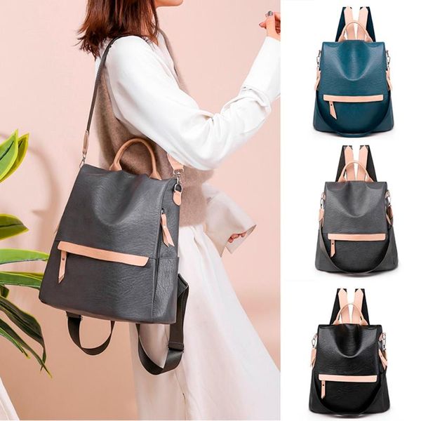 

outdoor bags anti-theft design women backpack purse casual daypack female rucksack shoulder mochila feminina#3