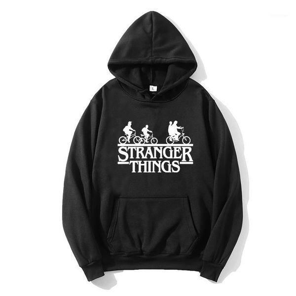 

men's hoodies & sweatshirts fashion face stranger's things hooded hoodie women's sports shirt spring autumn hip hop pullover, Black