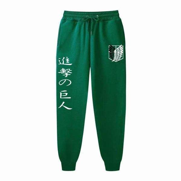 

men's pants sweatpants japanese cartoon print harajuku casual joggers, Black