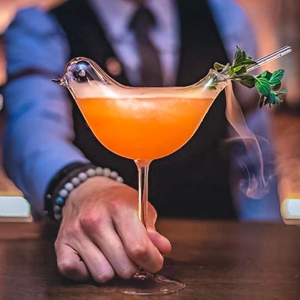 

wine glasses personality birdie shaped cocktail glass molecule smoked cup bird champagne goblet for family mug s