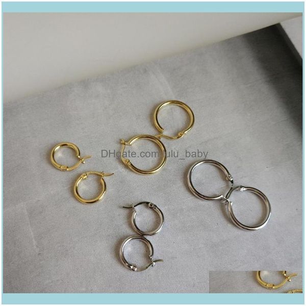 

& jewelry1pair womens authentic 925 sterling sier gold /white glossy openwork round geometric hoop hie earrings fine jewelry e217 drop deliv, Golden;silver