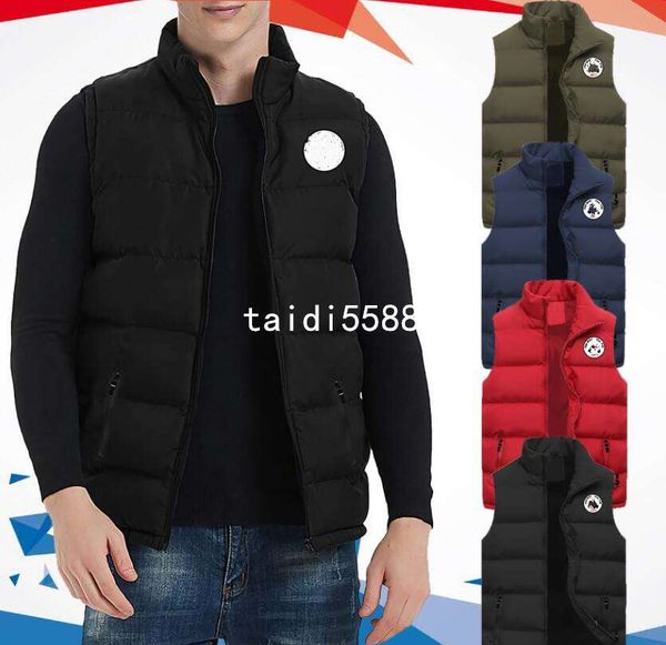 

mens vests autumn and winter fashion jott casual badge logo sleeveless jacket man warm and windproof streetwear veste homme doudounes, Black;white