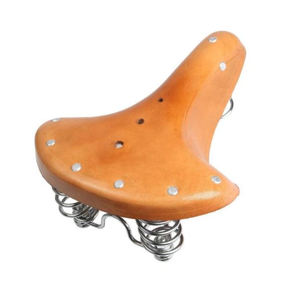 

bike saddles 1 pcs bicycle saddle leather mtb mountain rivet outdoor vintage retro