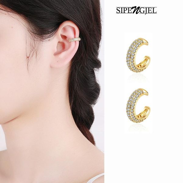 

hoop & huggie sipengjel fashion earcuffs fake piercing earrings for women ear cuff cartilage clips jewelry 2021, Golden;silver