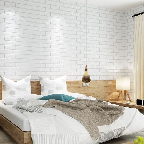 

wallpapers 10m x 0.53m modern minimalist white brick pure paper wallpaper for bedroom living room office kitchen wall papers home decor be