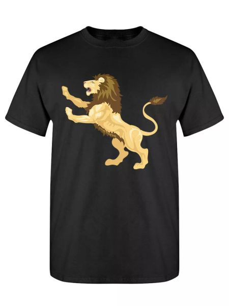

alpha lion standing tee men's -image by shutterstock, White;black