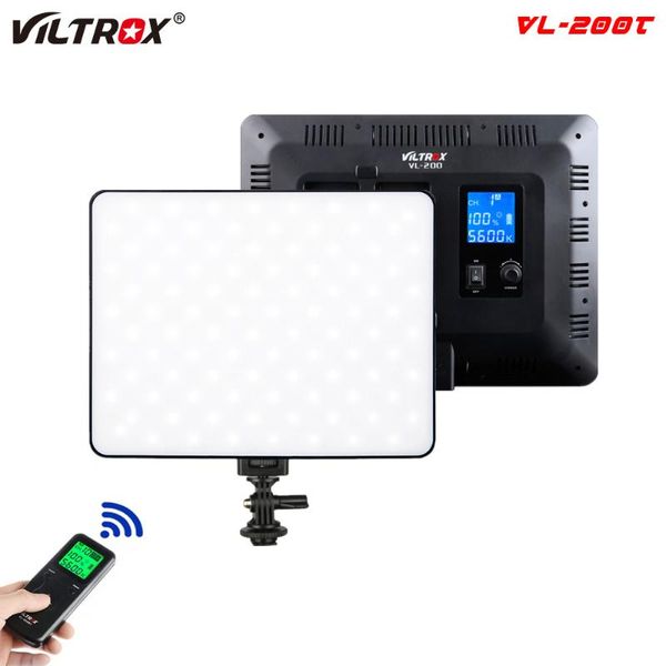 

viltrox vl-200t wireless control bi-color dimmable led video light panel 3300k-5600k 192 for po shooting studio youtube live flash heads