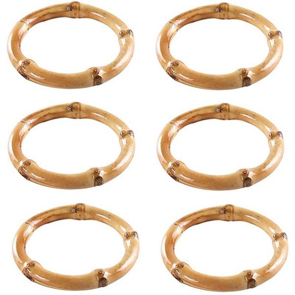 

napkin rings handmade bamboo ring natural rustic holders holder table decorations, set of 6