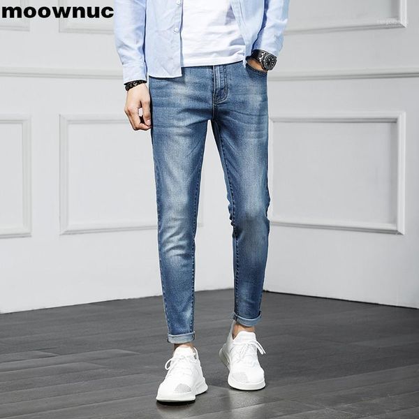 

men's jeans 2021 spring arrival trendy casual classic blue slim stretch skinny men