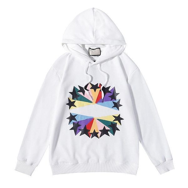 

new men's hoodie fallwinter embroidered star letter printing european and american ladies luxury fashion clothing loose trend designer, Black