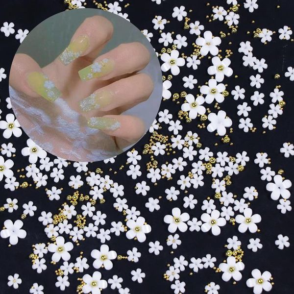 

nail art decorations stickers decoration mixed size manicure flower steel balls 3d 100/500pcs polish decals tips, Silver;gold