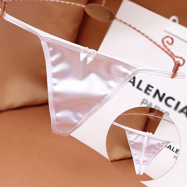 

female low waist thong panties seductive g-string 2021 fashion solid color soft seamless underwear plus size t-back women's, Black;pink