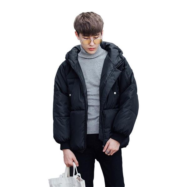 

men solid color fashion hoodies jacket casual pockets zip-up long sleeve coats 2021 zippers short hooded men's jackets, Black;brown