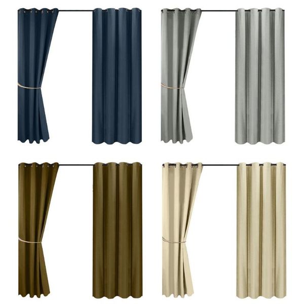 

curtain & drapes 134x160cm full blackout solid color linen waterproof sunscreen heat insulation outdoor