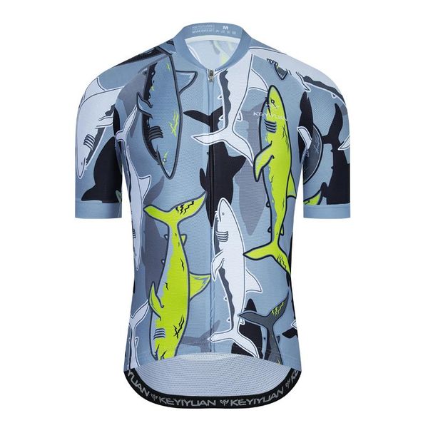 

racing jackets keyiyuan funny cycling jersey 2022 pro team summer mtb clothes short sleeve mountain bicycle clothing bike wear, Black;red