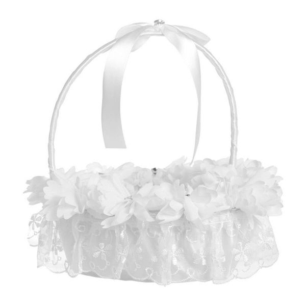 

decorative flowers & wreaths wedding flower basket lace artificial supplies