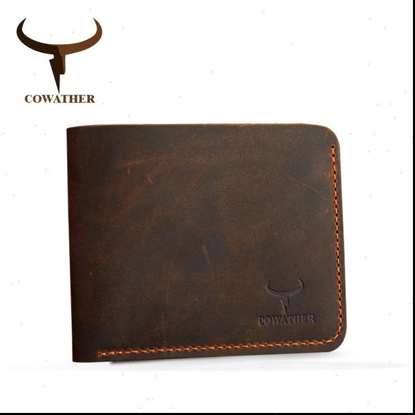 

crazy horse leather men wallets vintage genuine wallet for cowboy thin to put free, Red;black