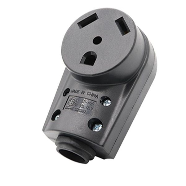 

parts replacement plug female 30a 125v us style rv (black)