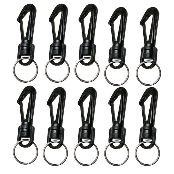 

5/10pcs scuba diving plastic swivel snap hook clip with keyring for camping backpack dive light compass whistle noise maker pool & accessori