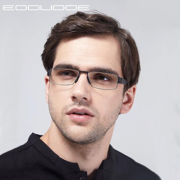 

fashion sunglasses frames titanium alloy optical frame men's ip plating ultra light welding glasses prescription, Black