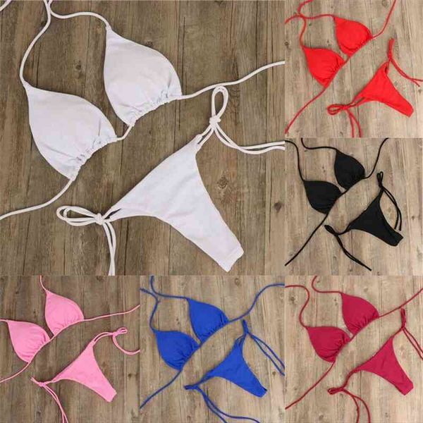 

women bikini push-up bra bikini set female solid black pink blue two piece swimwear lady beachwear, White;black