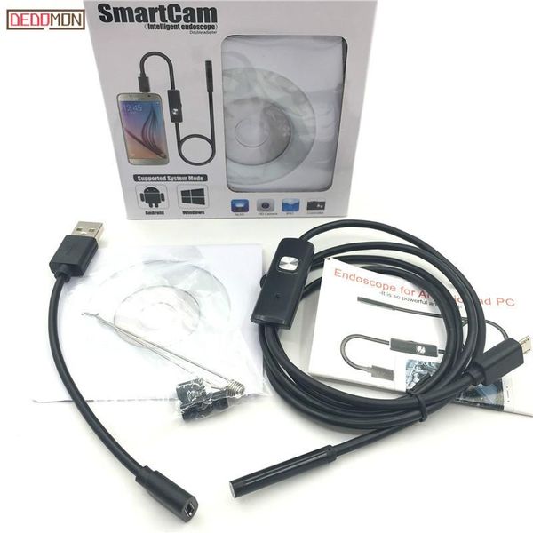 

5.5/7mm waterproof mini android endoscope usb wire snake tube inspection borescope compatible for smartphone pc cameras