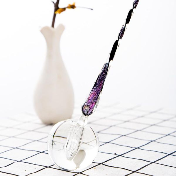 

creative handmade glass pen crystal dip fashion high-pressure holder fountain pens