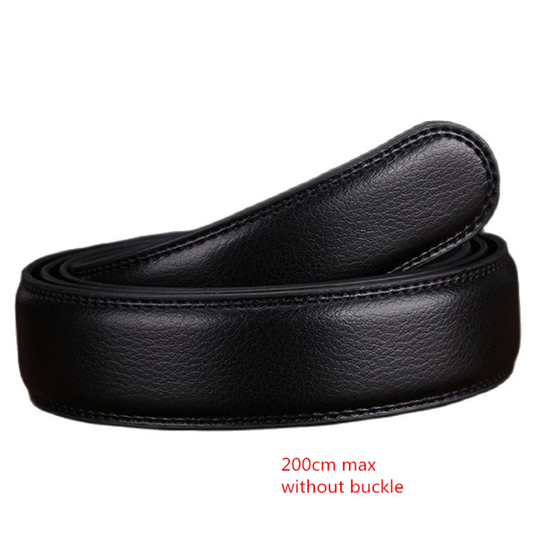 

belts men's automatic belt strip plus big size growing yard 140 150 160 180 200 cm long cowhide without buckle, Black;brown